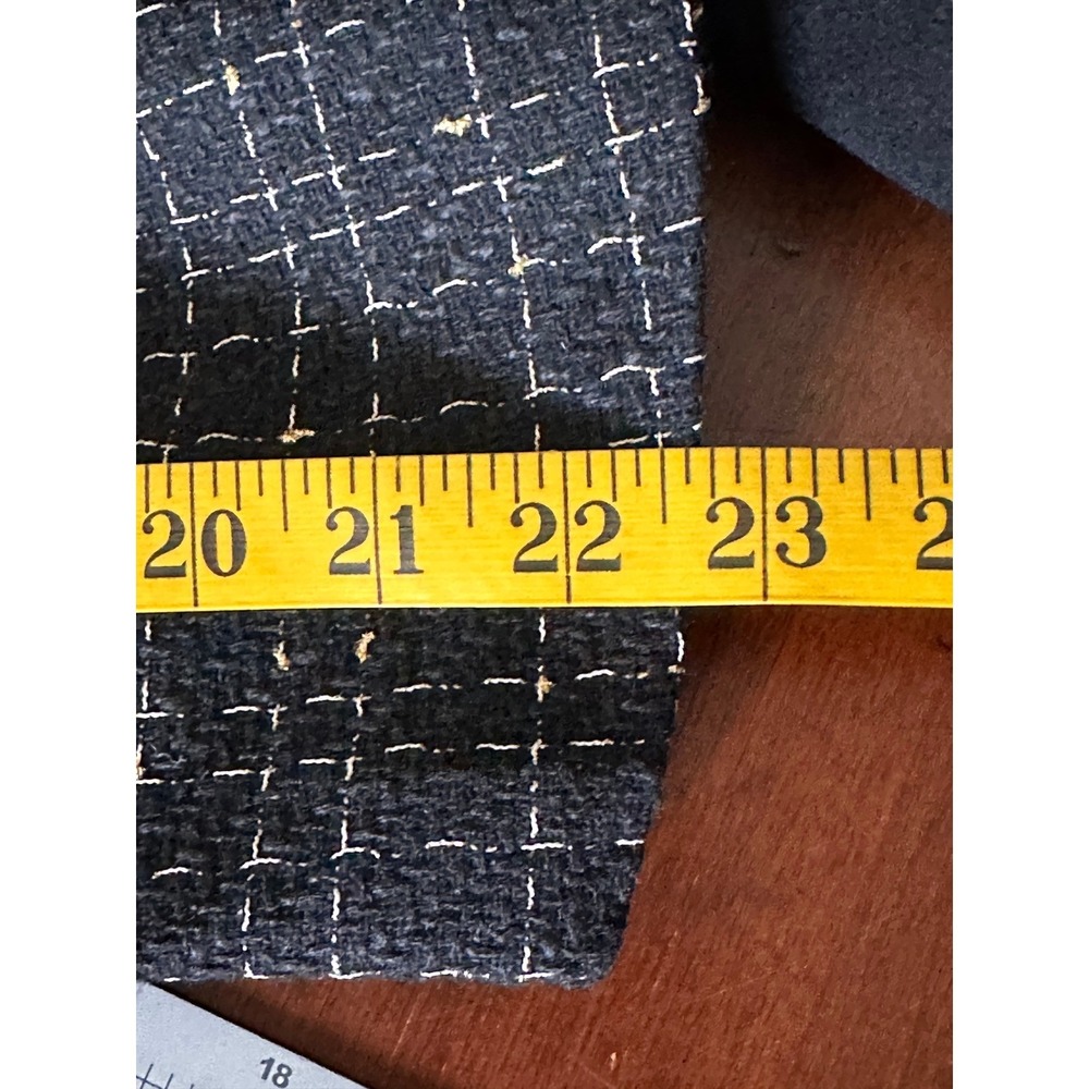 Elleven NWT SZ LGE Black Gold Plaid Double Breasted Blazer Jacket - Picture 16 of 16